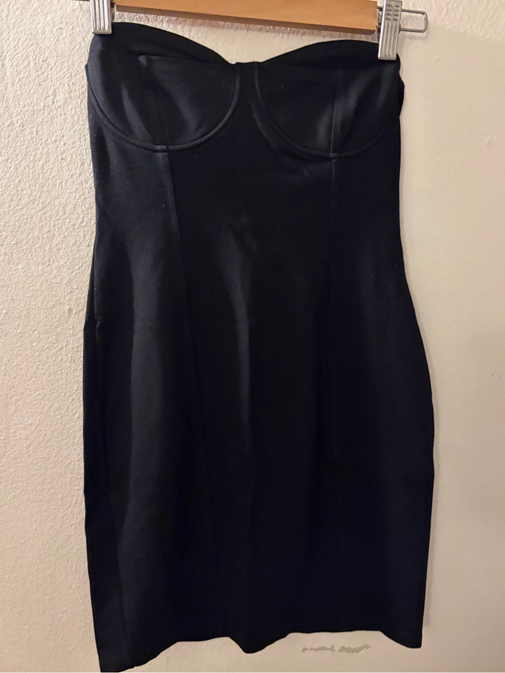 Zara Black Strapless Dress - Classic Bustier Style